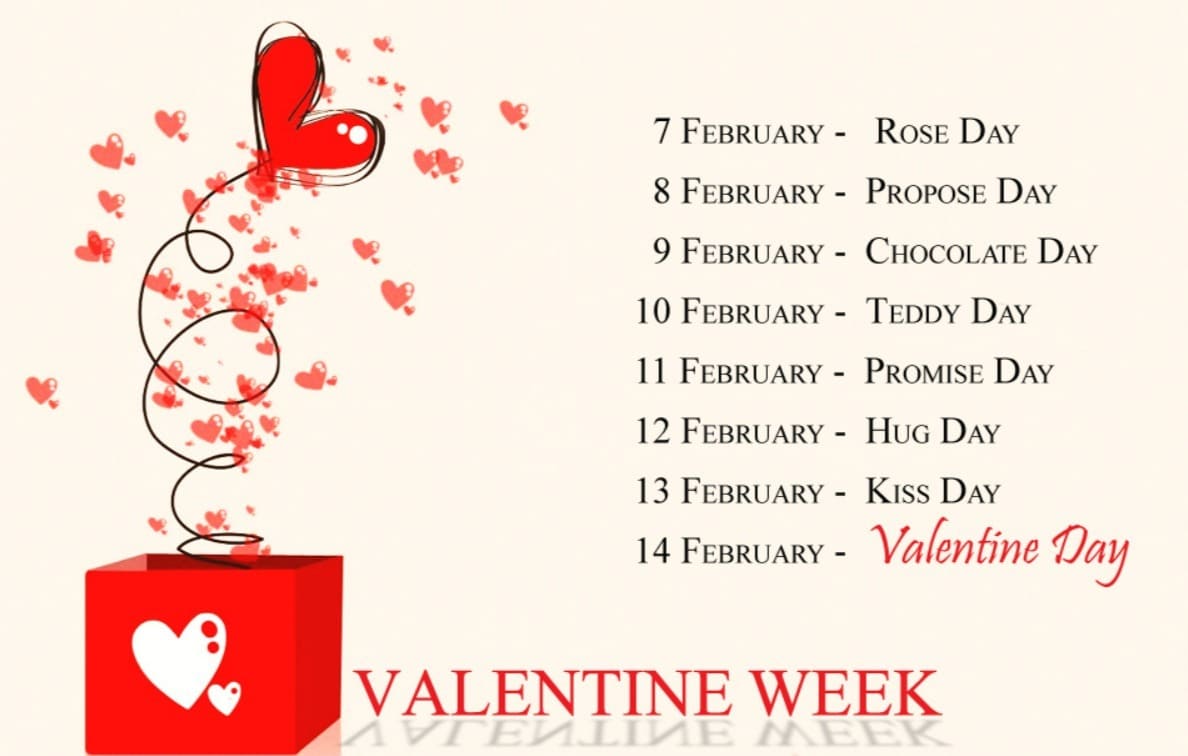Valentine Week 2023 List Full Schedule of 7 to 14 February Valentine