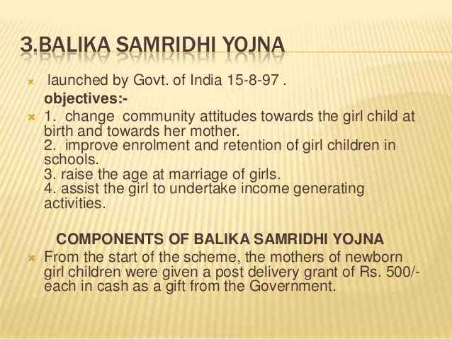Balika Samridhi Yojana - BSY Online Apply