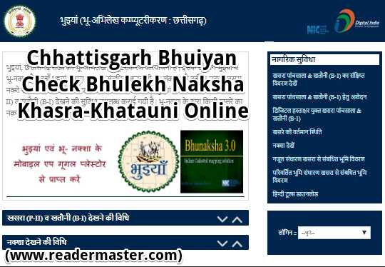 Chhattisgarh Bhuiyan Bhulekh Naksha In Hindi