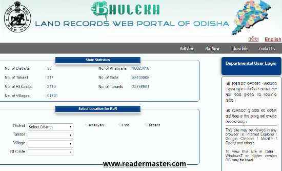 Bhulekh Odisha Land Record Official Portal