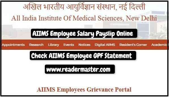 AIIMS Employee Salary Payslip Record In Hindi
