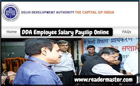 DDA Salary Payslip Online In Hindi