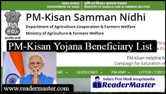 PM Kisan Samman Nidhi Yojana List In Hindi