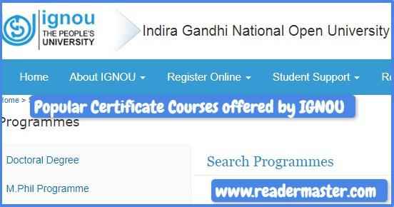 distance education courses offered by ignou