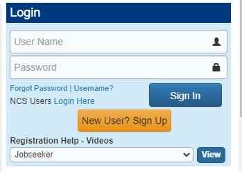 NCS-Portal-Job-seeker-Registration