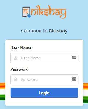 Nikshay Portal Login