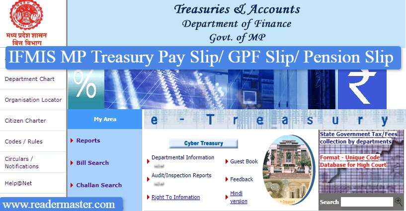 IFMIS MP Treasury Pay Slip, GPF Slip, Pension Portal