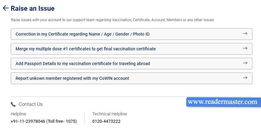 Cowin Vaccine Certificate Correction Online