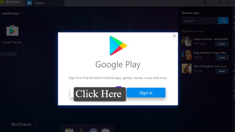 Sign In on Google Play Store