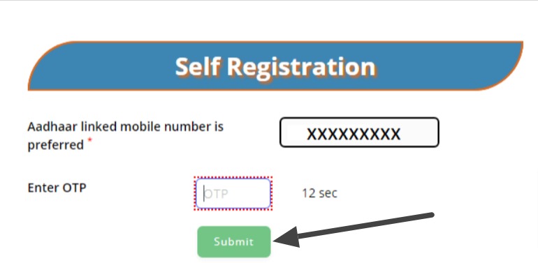 E Shramik Registration - OTP Verification