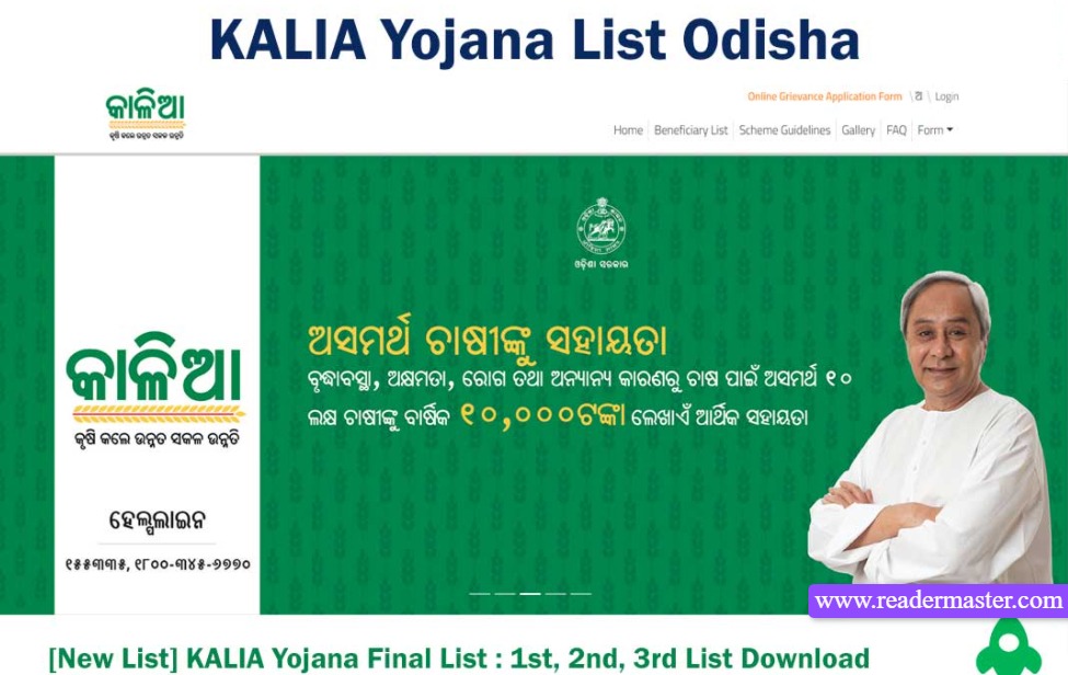 Kalia Yojana Beneficiary List in Odisha