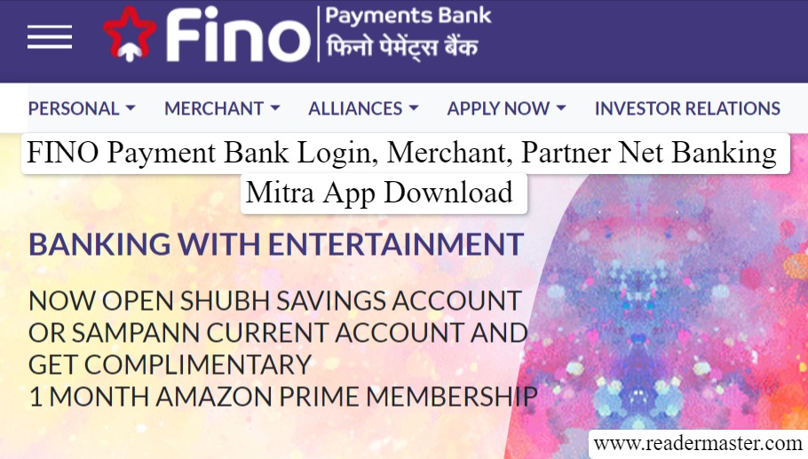 Fino Payment Bank Login, Merchant, Partner Net Banking