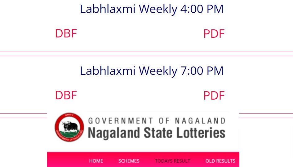 Labhlaxmi Weekly 4PM and 7PM Lottery Result Live