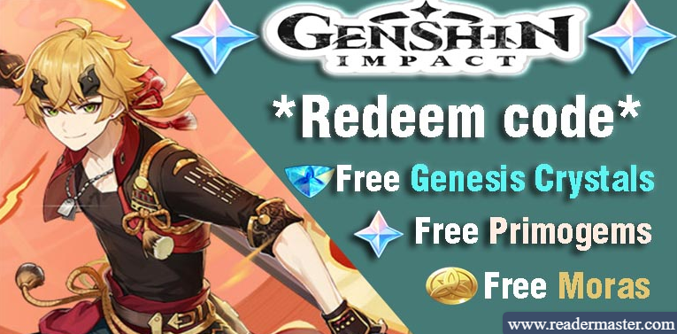 Genshin Impact Redeem Codes, Free Genesis Crystals
