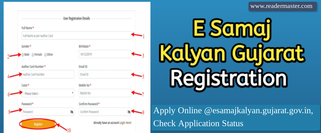 E Samaj Kalyan Gujarat Registration 2022-23
