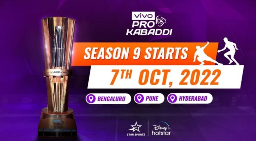 vivo pro kabaddi 2022 schedule season 9 starting date