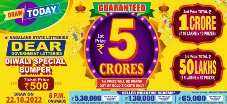 Dear Diwali Special Bumper Lottery Sambad 22.10.2022 Today Result 8PM Draw