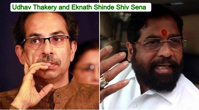 Eknath Sinde and Uddhav Thakeray Shiv Sena