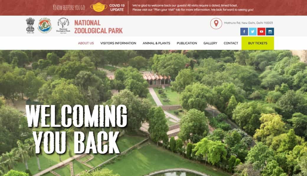 Delhi Zoo Online Ticket Booking Official Website