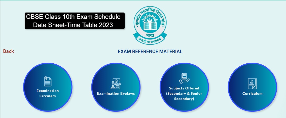 CBSE - 10 Exam Schedule- Date Sheet- 2023