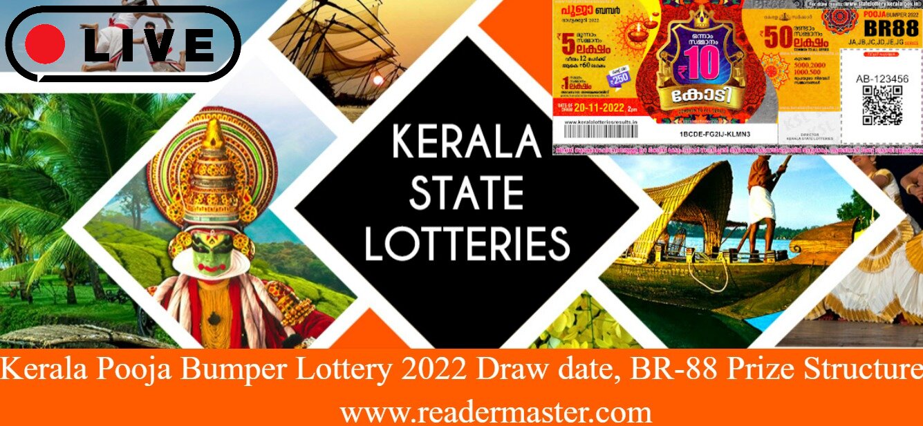 Kerala Pooja Bumper Lottery 2022 Draw Result Today BR-88 Winner List