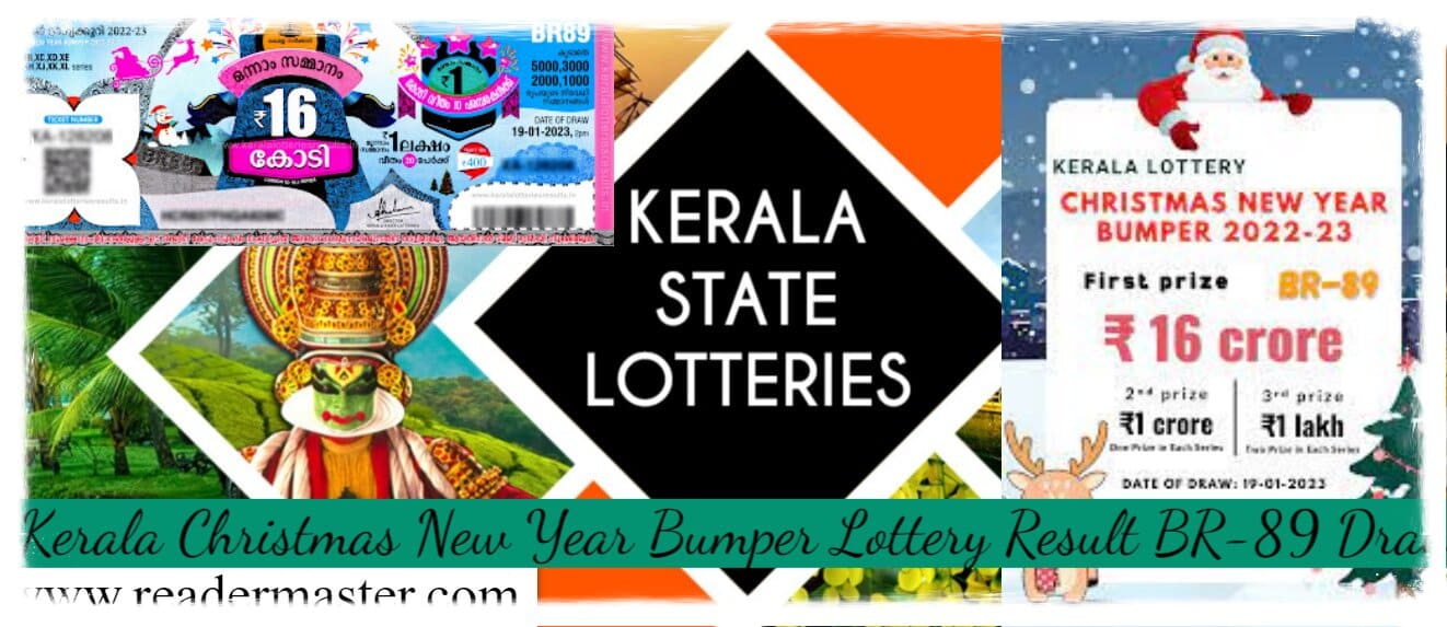 Kerala Christmas New Year Bumper Lottery 19.01.2023 Result BR-89 Draw 2PM Live