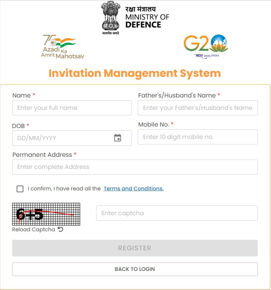aamantran.mod.gov.in 26 January Republic Day Parade Online Tickets Booking website