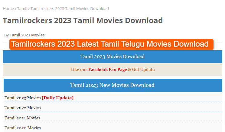 Tamilrockers 2023 Latest Tamil Telugu Bollywood Hollywood Hindi Dubbed Movies Download