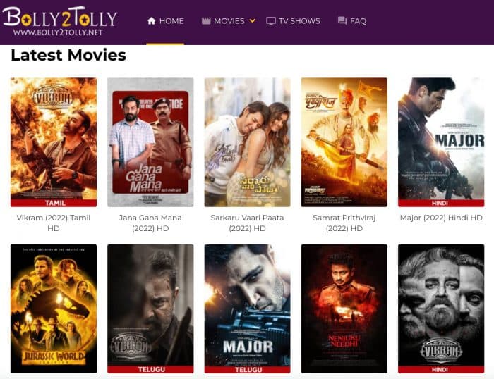 Bolly2Tolly 2023 Download Free Movies, Alternative Sites, New Update Domain Names