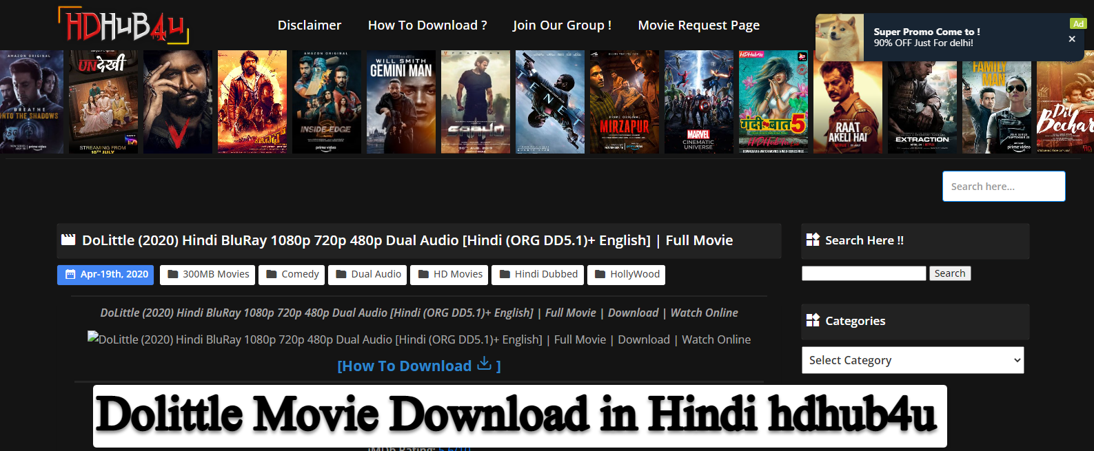 Dolittle Movie Download, 720p, 480p, 1080p, Full HD Hindi-dubbed Free hdhub4u