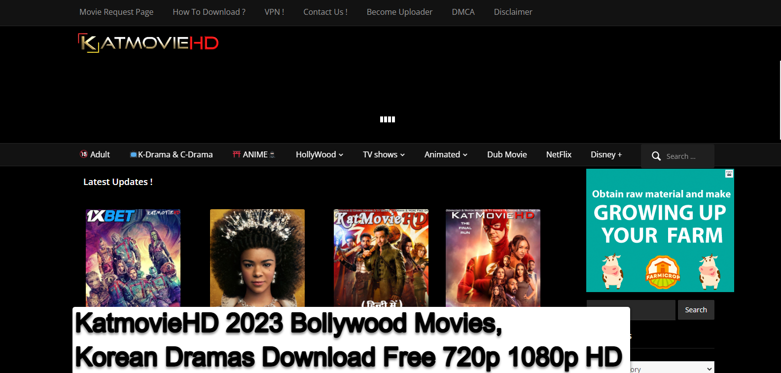 KatmovieHD 2023 Bollywood Movies, Korean Dramas Download Free 720p 1080p HD