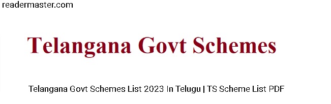 Telangana Govt Schemes List