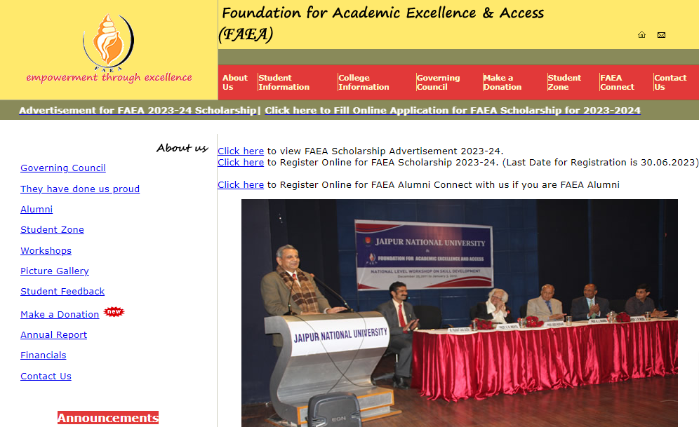 Faeaindia org Scholarship 2023-24 Apply Online, Registration Form, Eligibility, Last Date
