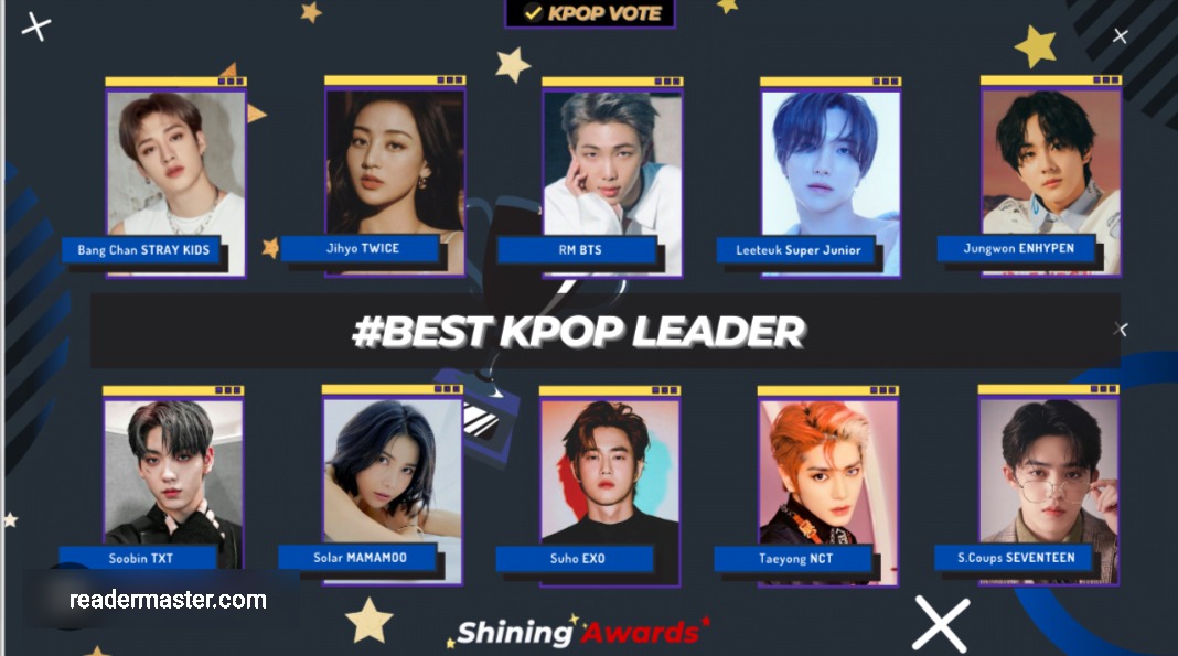 Shining Awards 2023 Best Kpop Leader List, Male & Female K-pop Vocalist/ Singer Vote